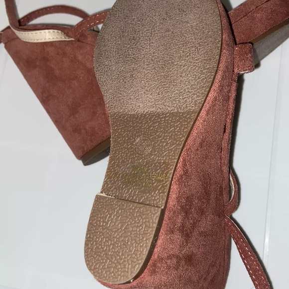 Lulu strapy wedge sandal - mauve suede size 6 - Picture 4 of 5